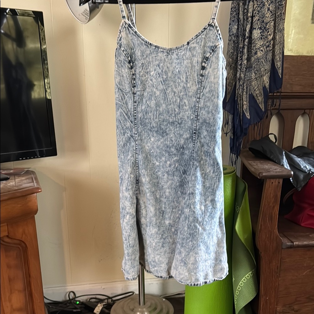 Blue Acid Wash Denim Dress